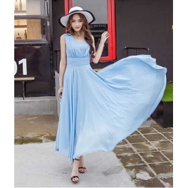 long dress chiffon D4425