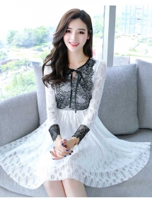 dress brukat korea D4437