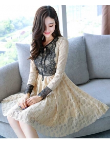 dress brukat korea D4438